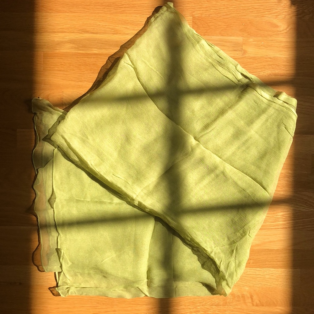 Celery Green Sheer Organza Wrap
